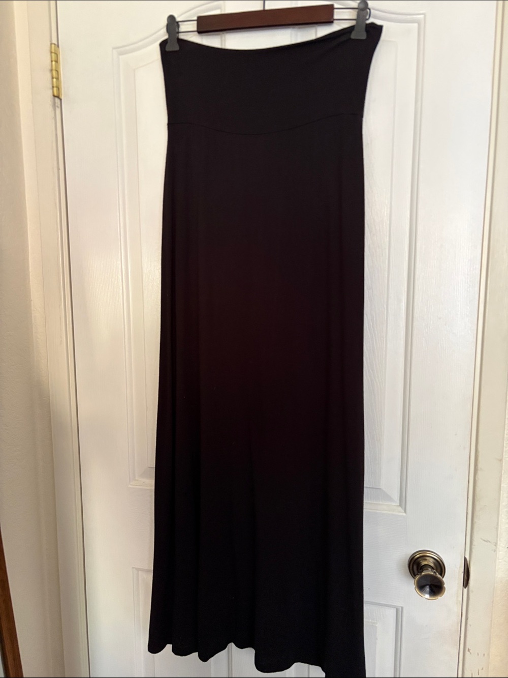Women's Black Strapless Maxi Skirt